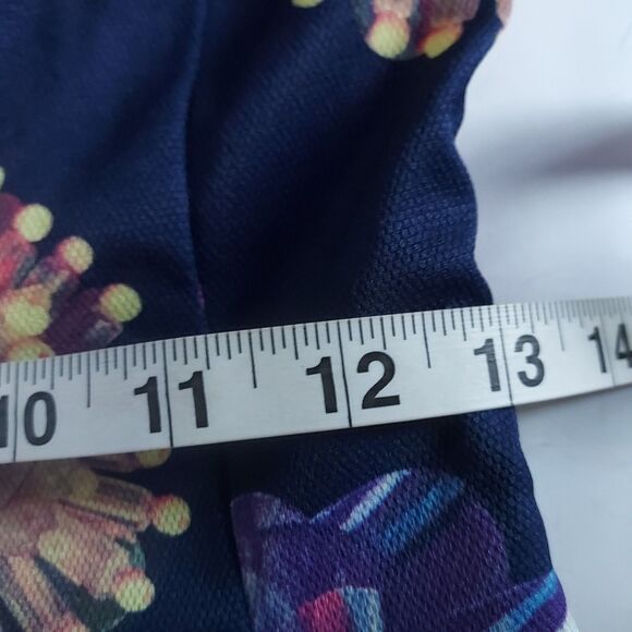 FROCK SHOP Blue Floral Print Fit n Flare Dress w Pockets Womens Size Small Flowy - Picture 9 of 10